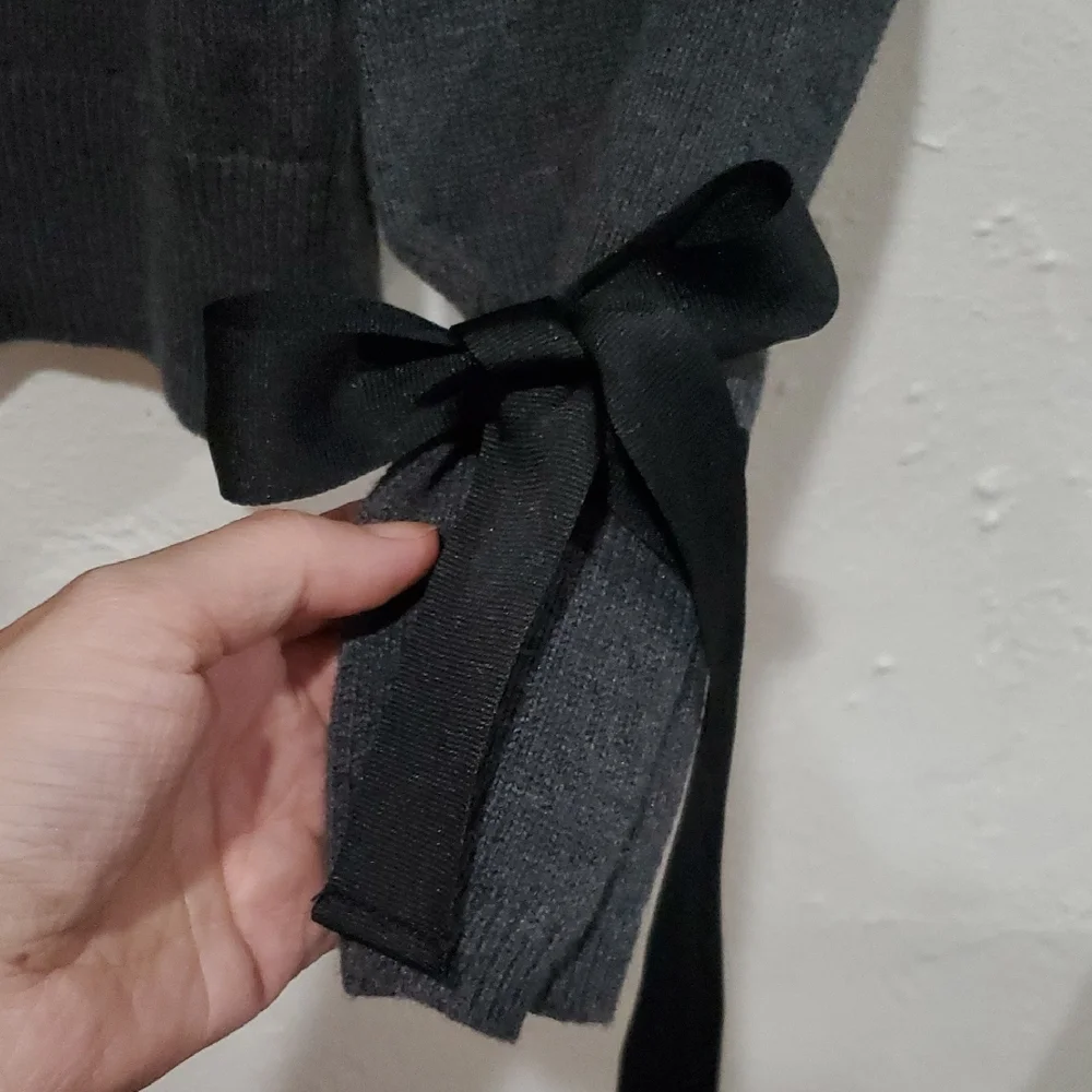 J. Crew Gray Sweater with Bow Details